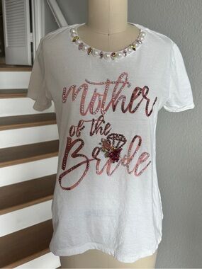 Custom Rhinestone Bling Mother of the Bride Softtech Tshirt